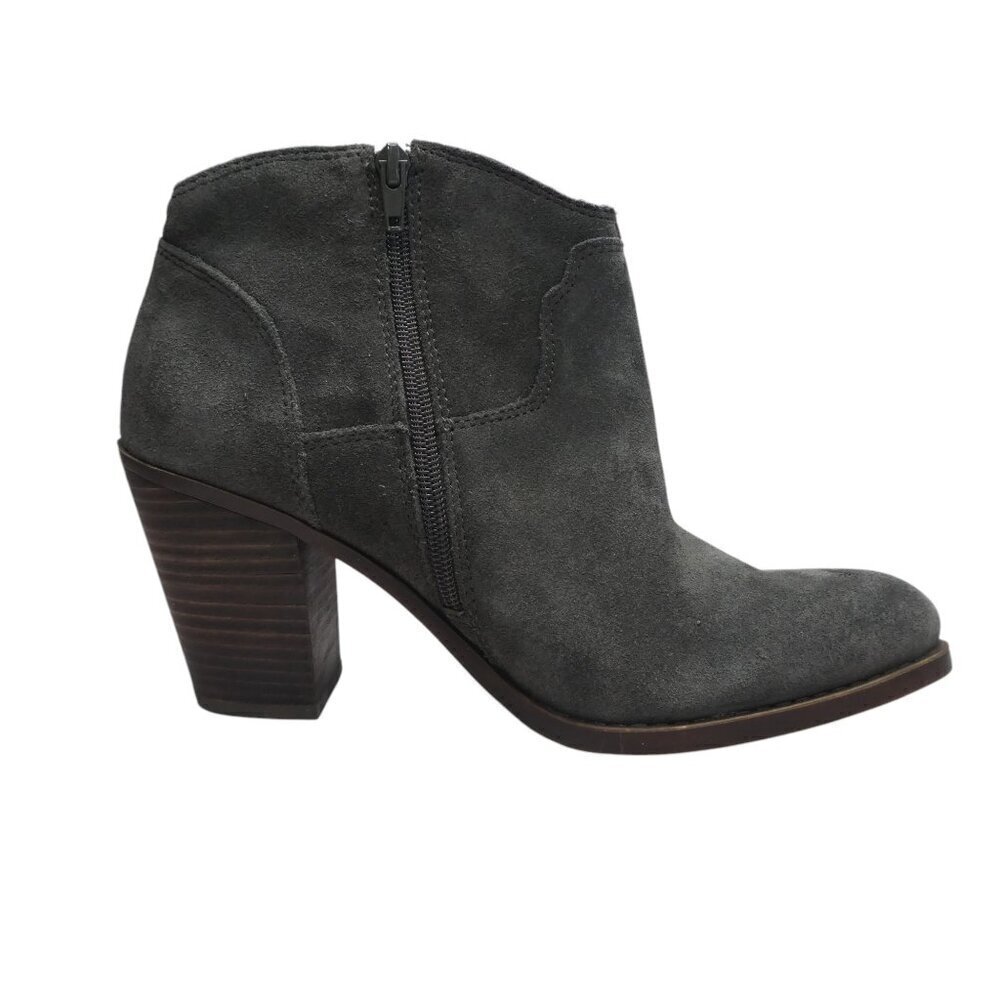 Lucky Brand Eller Blue Suede Western Heeled Ankle Boots Womens 10 - Picture 5 of 12